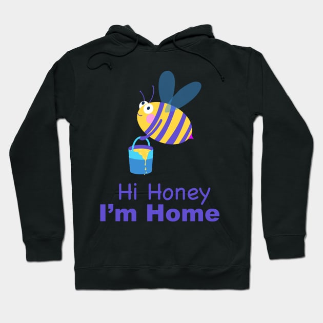 Honey bee with bucket Hoodie by Farissa